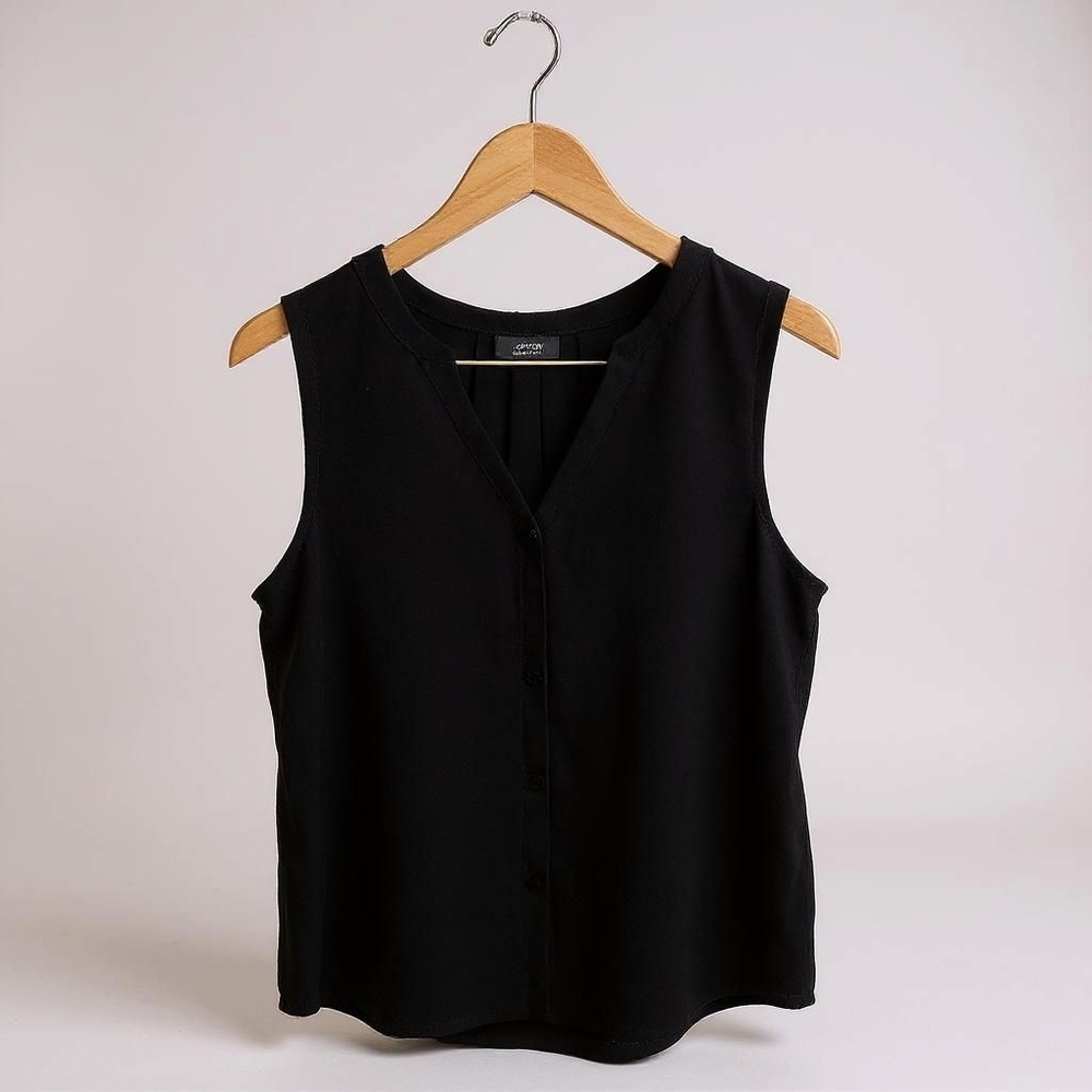 Black Sleeveless Tank Top Classic Style